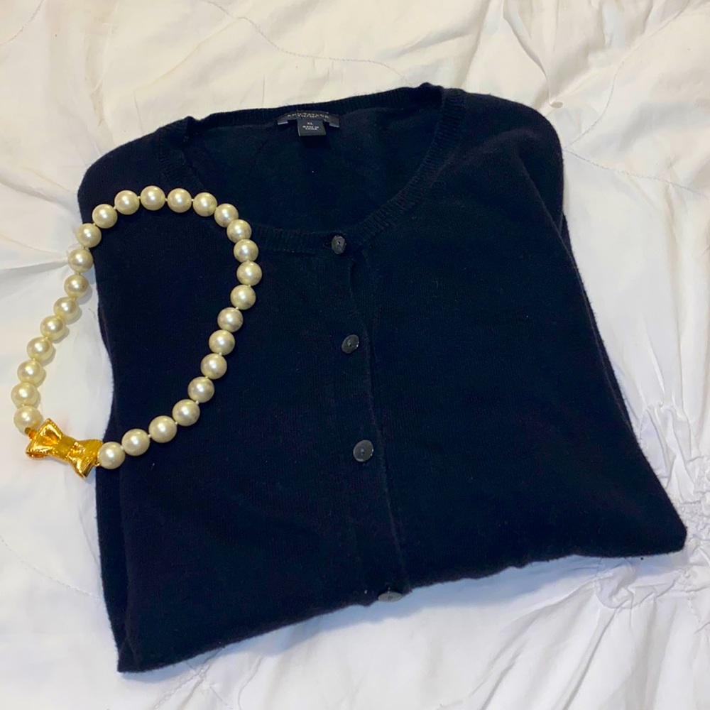 Black cardigan